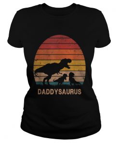 1573724743Mens Dad Dinosaur Daddysaurus 2 Two kids Christmas Birthday Gift  Classic Ladies