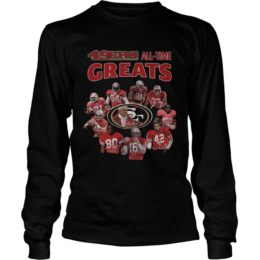 49ers alltime greats San Francisco 49ers Players Signatures LongSleeve