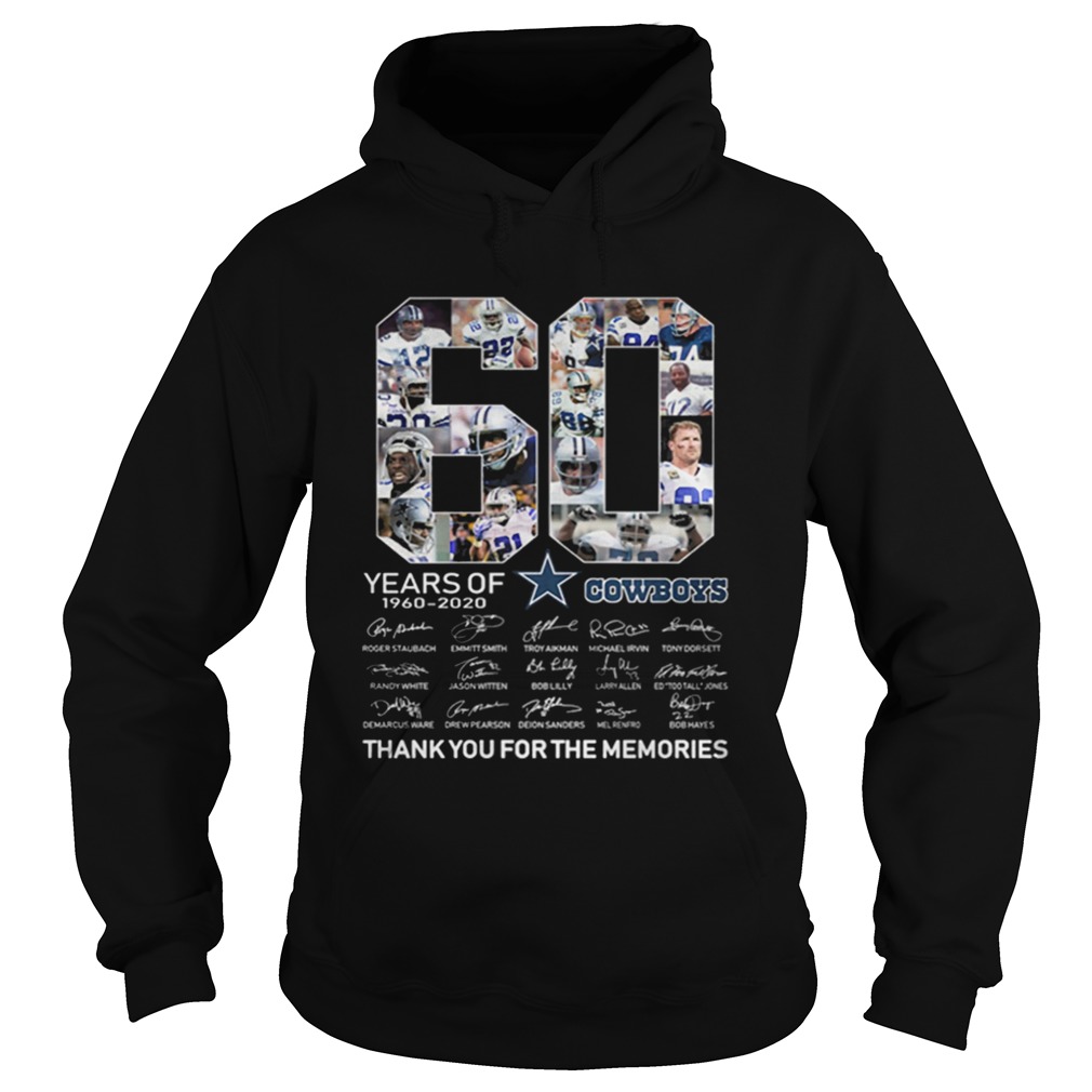 60 Years Of Dallas Cowboys 19602020 signatures Hoodie