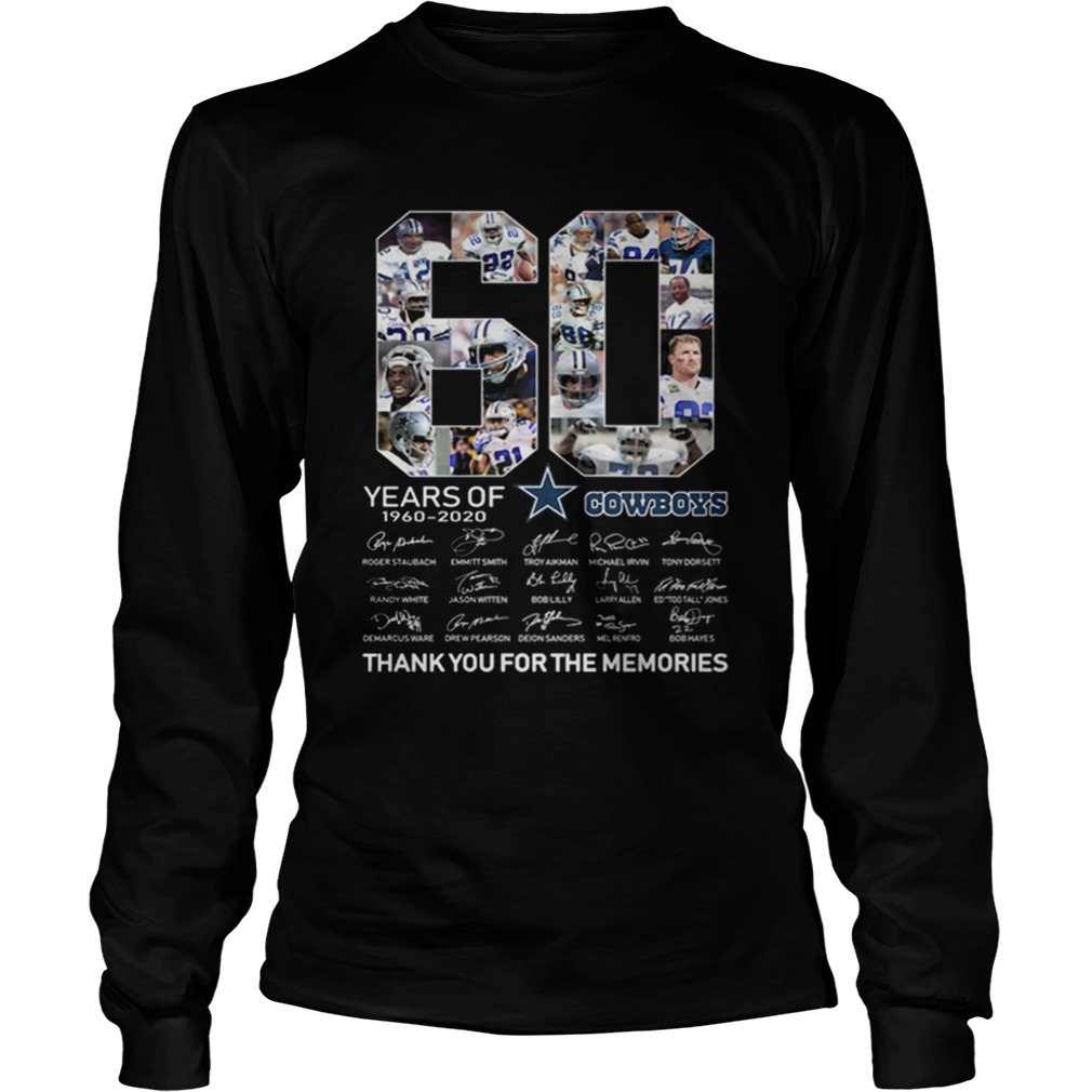 60 Years Of Dallas Cowboys 19602020 signatures LongSleeve