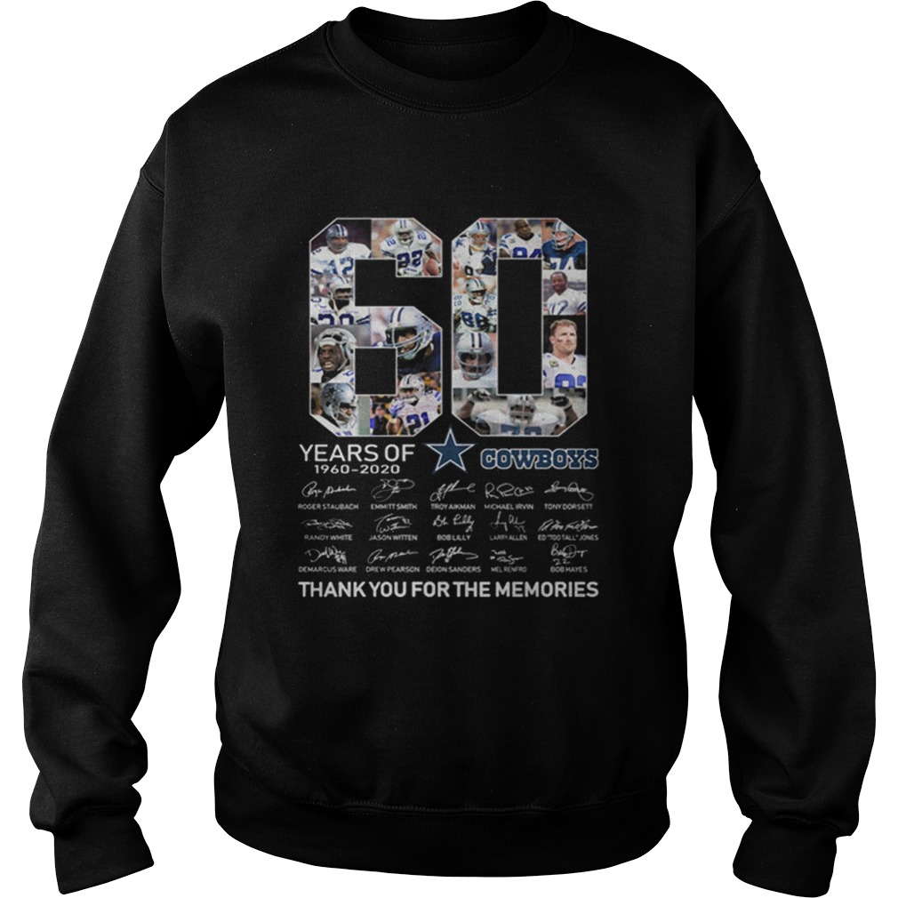 60 Years Of Dallas Cowboys 19602020 signatures Sweatshirt