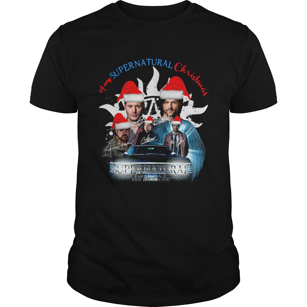 A Very Supernatural Christmas Signatures shirt