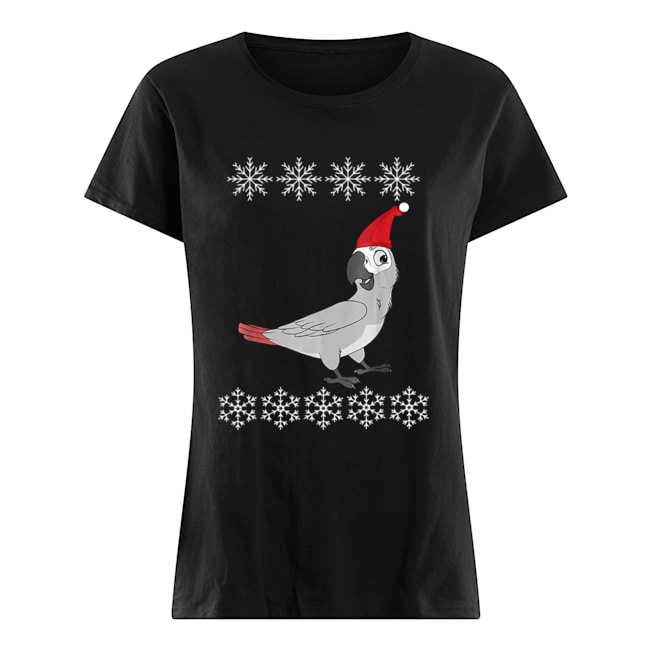 African Grey Parrot Christmas Classic Women's T-shirt