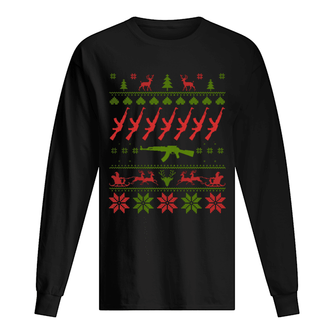 Ak47 Ugly Christmas Long Sleeved T-shirt 