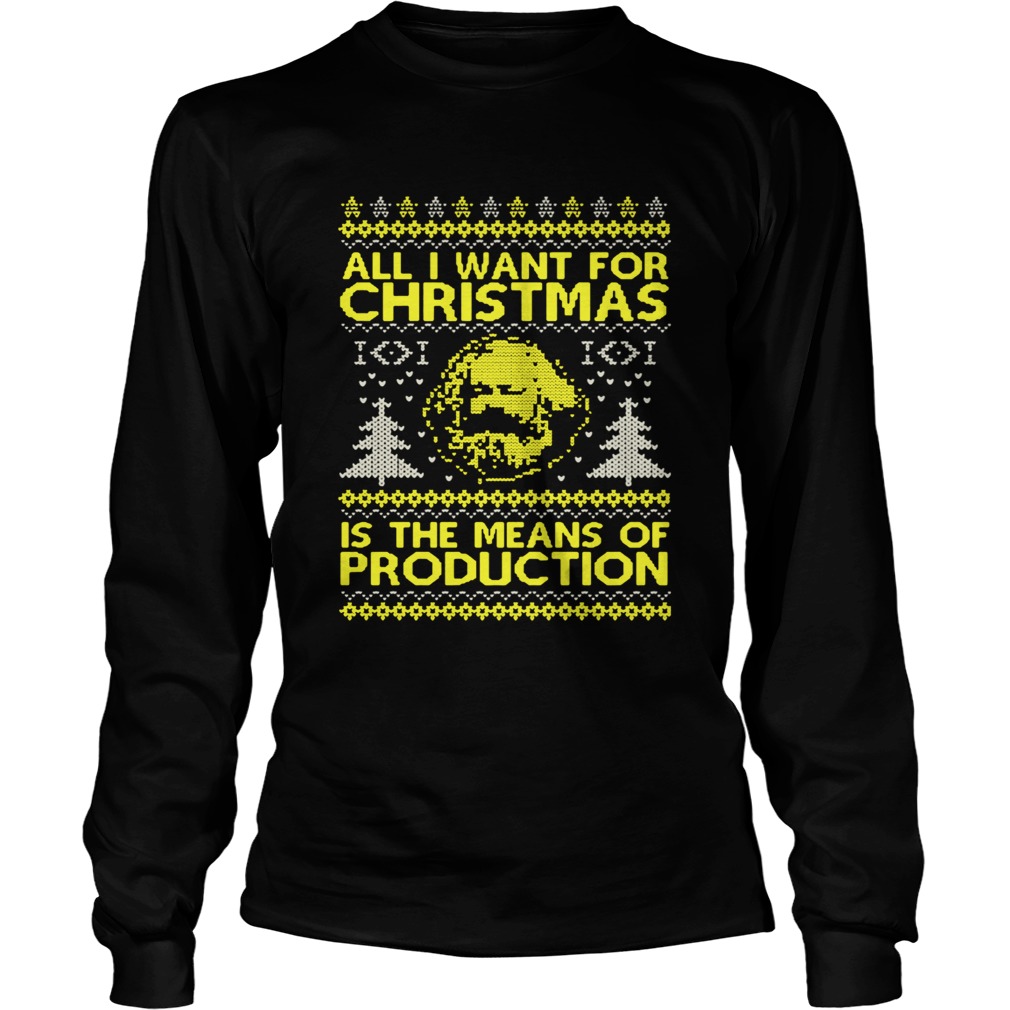 All I Want For Christmas Is The Means Of Production Ugly Christmas Shirt LongSleeve