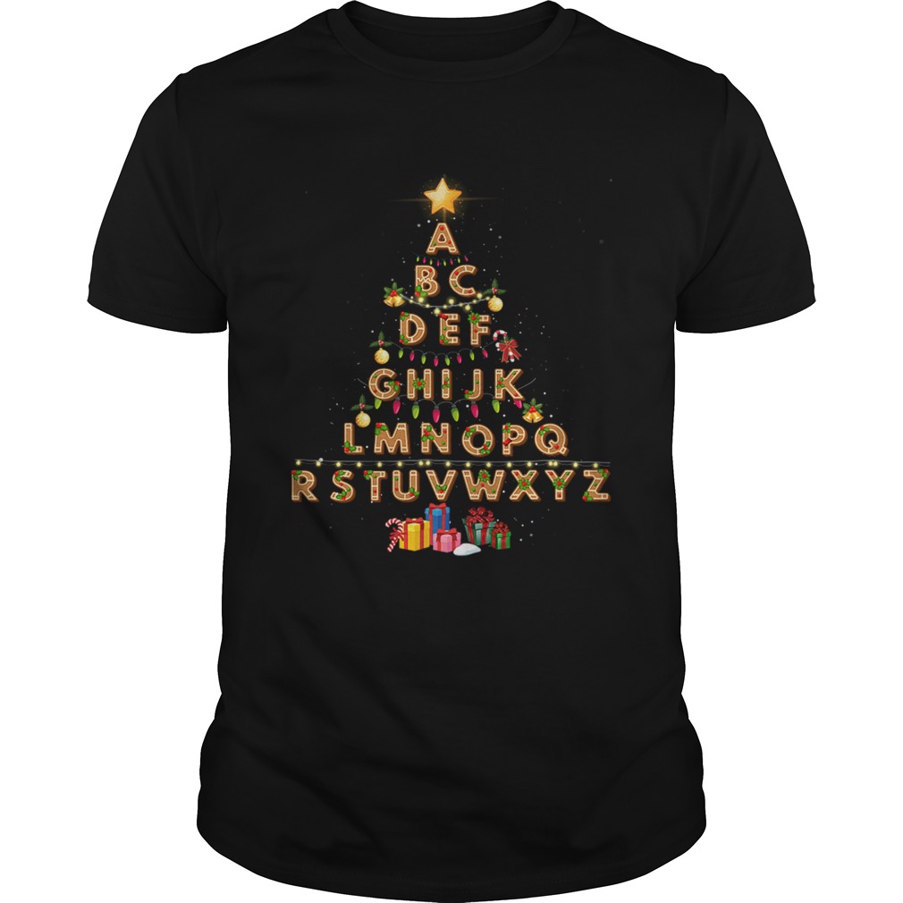 Alphabet Christmas Lights shirt