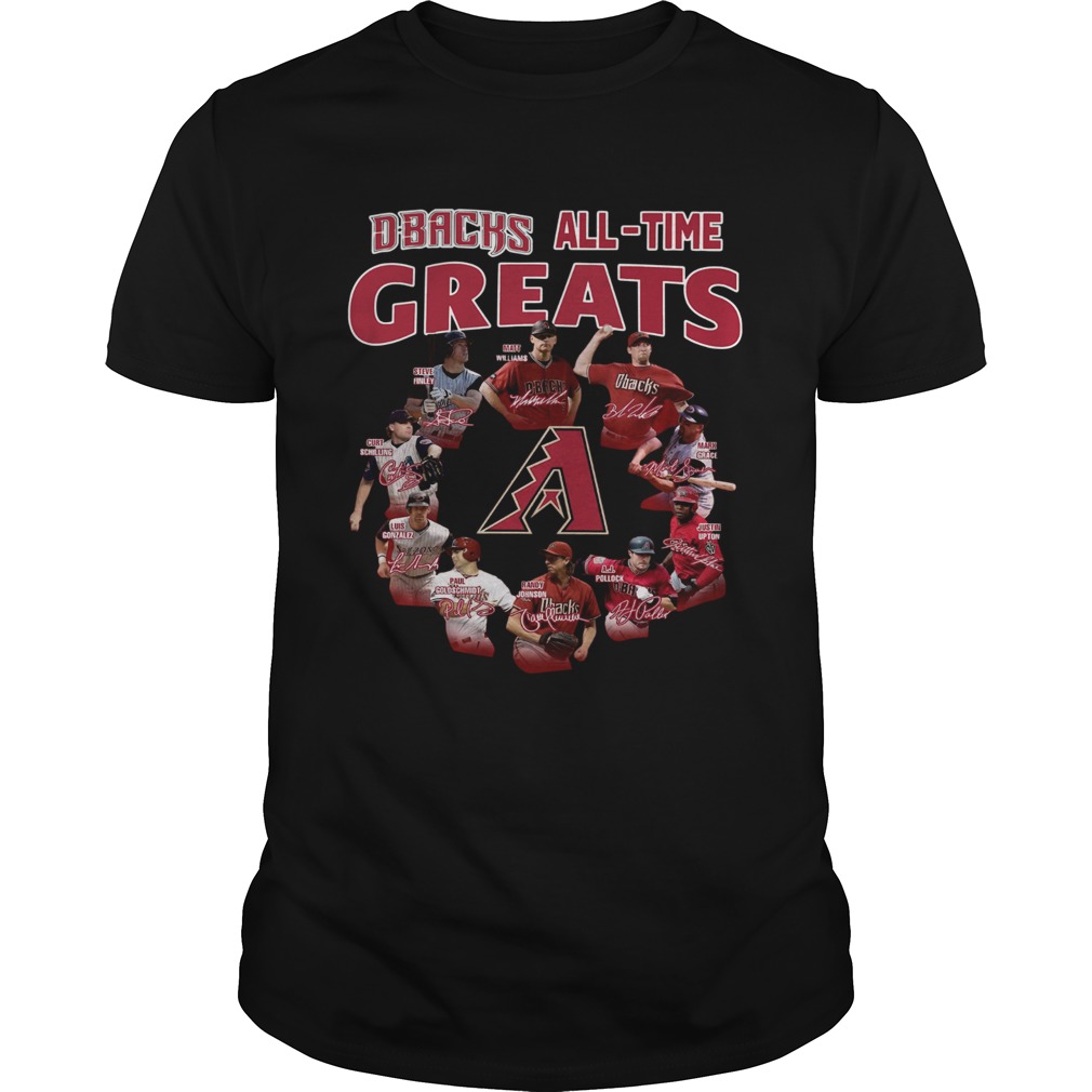 Arizona Diamondbacks all time great players signatures shirt