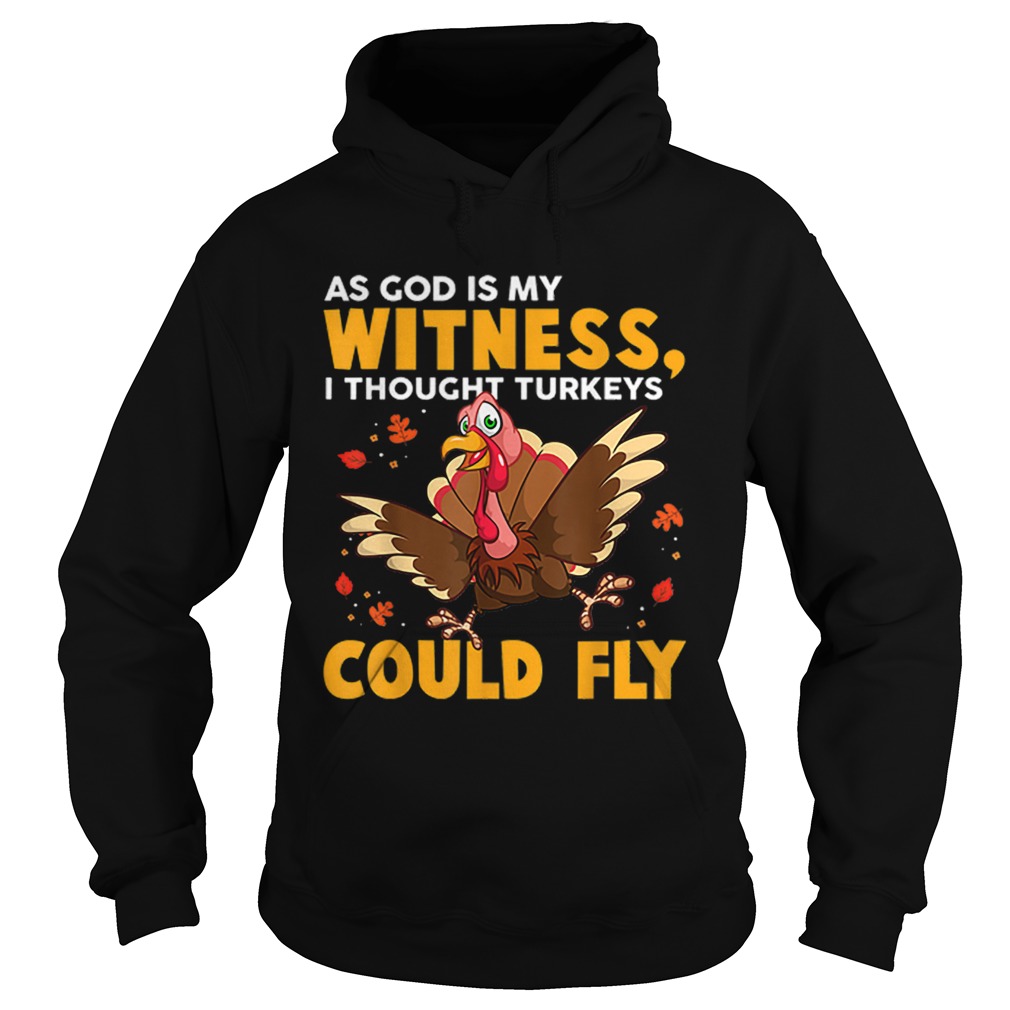 As God Is My Witness I Thought Turkeys Could Fly Funny Gift Hoodie