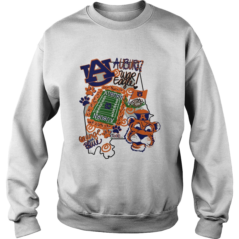 Auburn Tigers War Eagle Orange and blue Sweatshirt