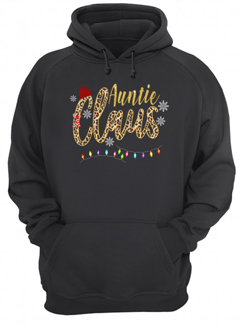 Auntie Claus Leopard Christmas Unisex Hoodie