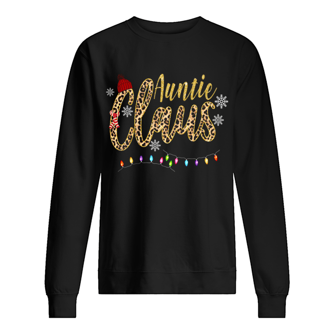 Auntie Claus Leopard Christmas Unisex Sweatshirt