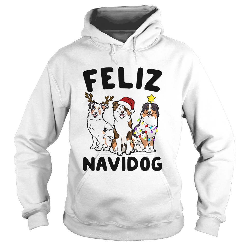 Australian Shepherd Feliz Navidog Hoodie