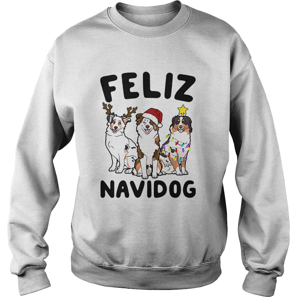 Australian Shepherd Feliz Navidog Sweatshirt