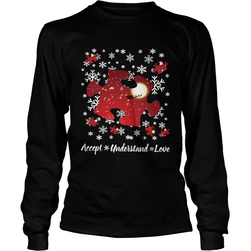 Autism Accept understand love Christmas LongSleeve