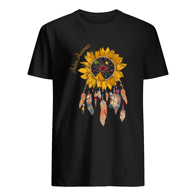 Autism Awareness Sunflower Dream Catcher Hippie Trend shirt