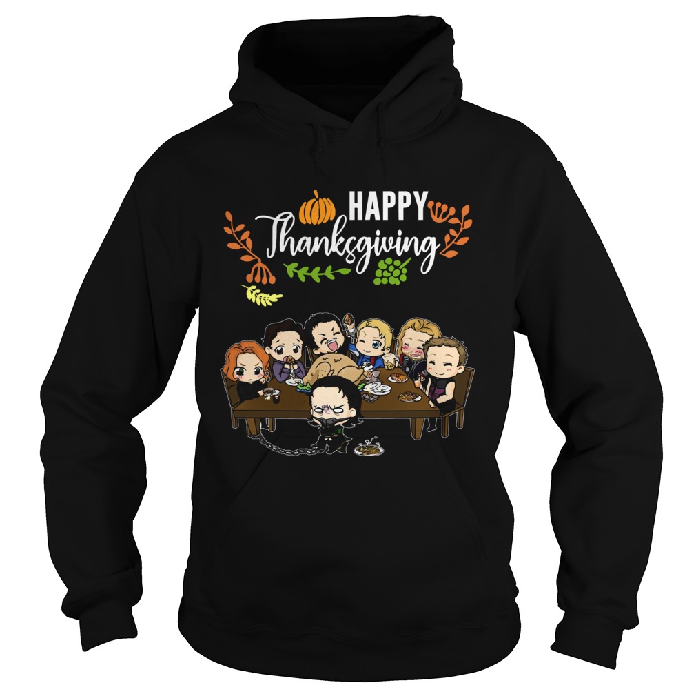 Avengers chibi characters happy thanksgiving Hoodie