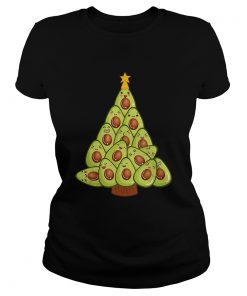 Avocado Christmas Tree Funny Vegan Green Guac Gift  Classic Ladies