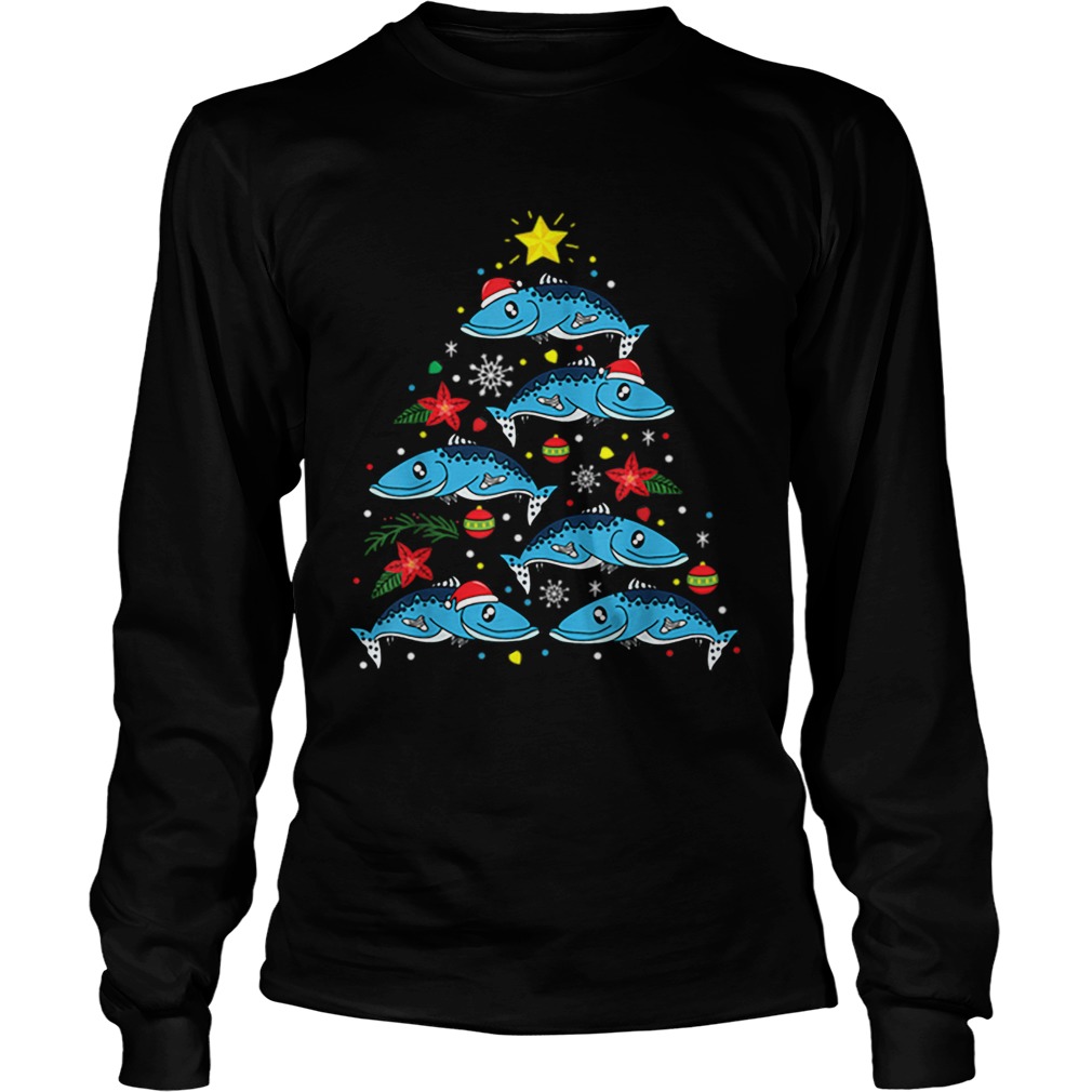 Awesome Barracuda Fish Christmas Ornament Tree Dad Fishing Gift LongSleeve