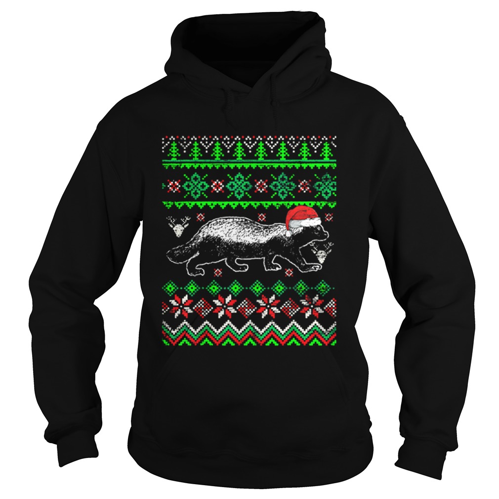 Awesome Ugly Christmas Honey Badger Hoodie