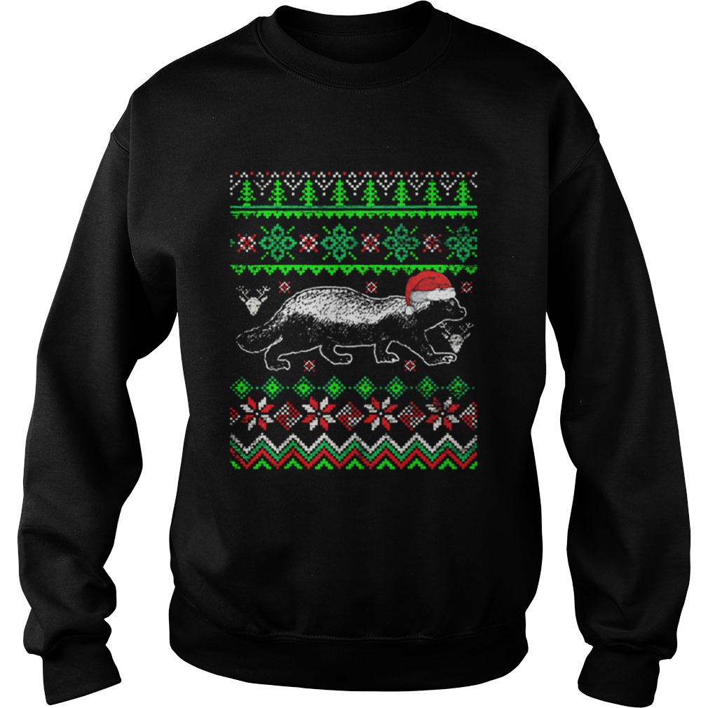 Awesome Ugly Christmas Honey Badger Sweatshirt