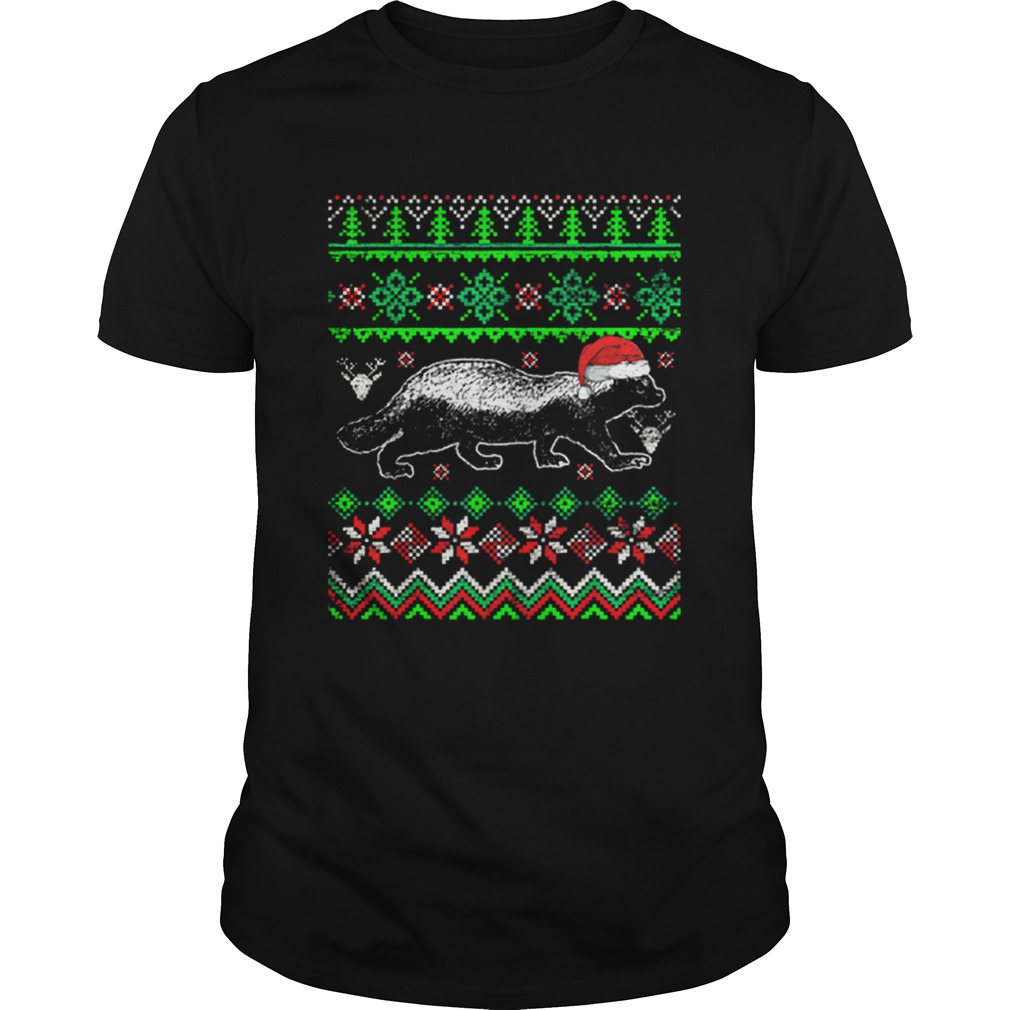 Awesome Ugly Christmas Honey Badger shirt