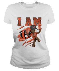 Baby Groot I Am Cincinnati Bengals  Classic Ladies