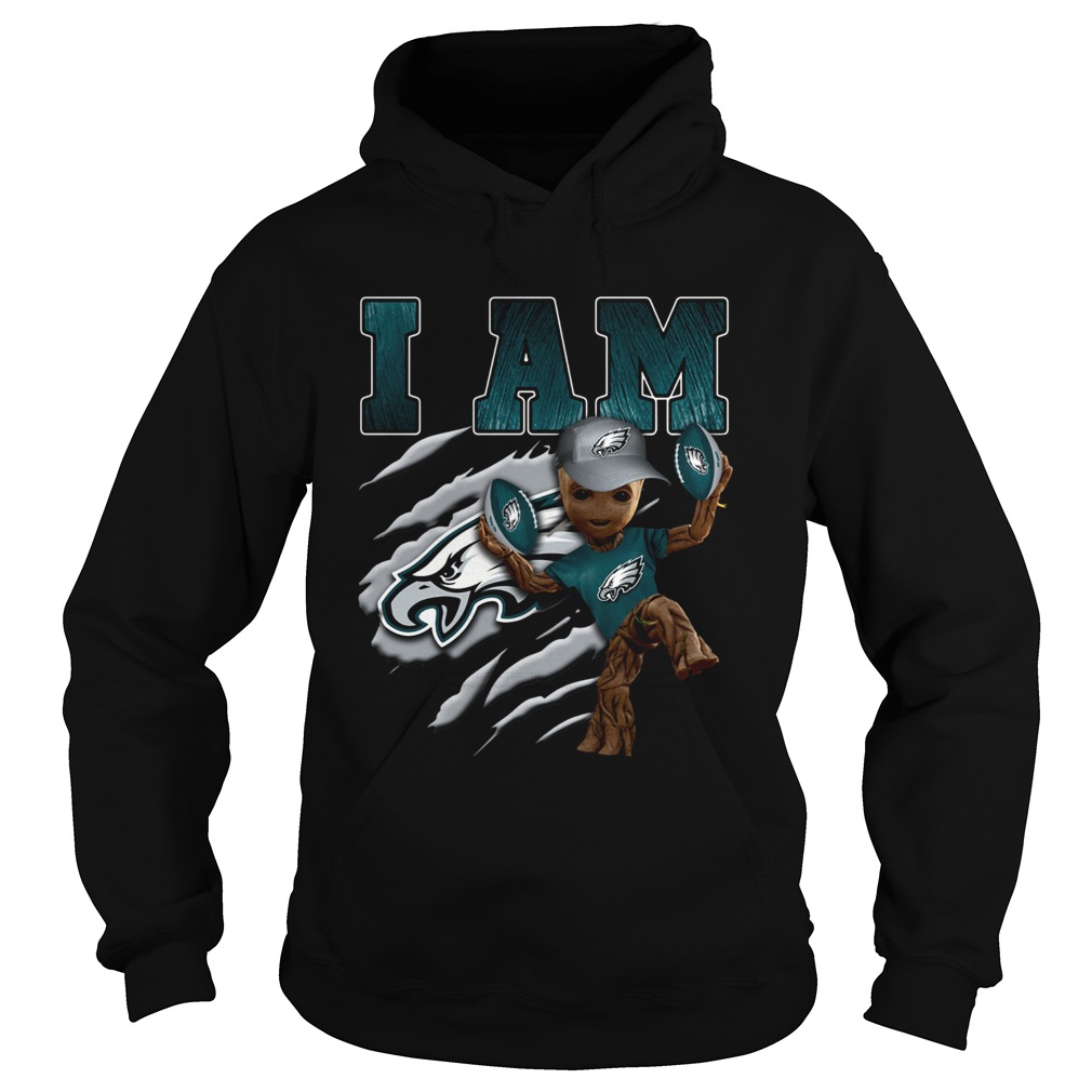 Baby Groot I Am Philadelphia Eagles Hoodie