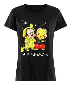 Baby Mickey Mouse And Pikachu Friends Christmas  Classic Women's T-shirt