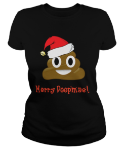 Baby Poop Emoji Wearing Santa Hat Merry Poopmas Christmas Baby Onesie  Classic Ladies