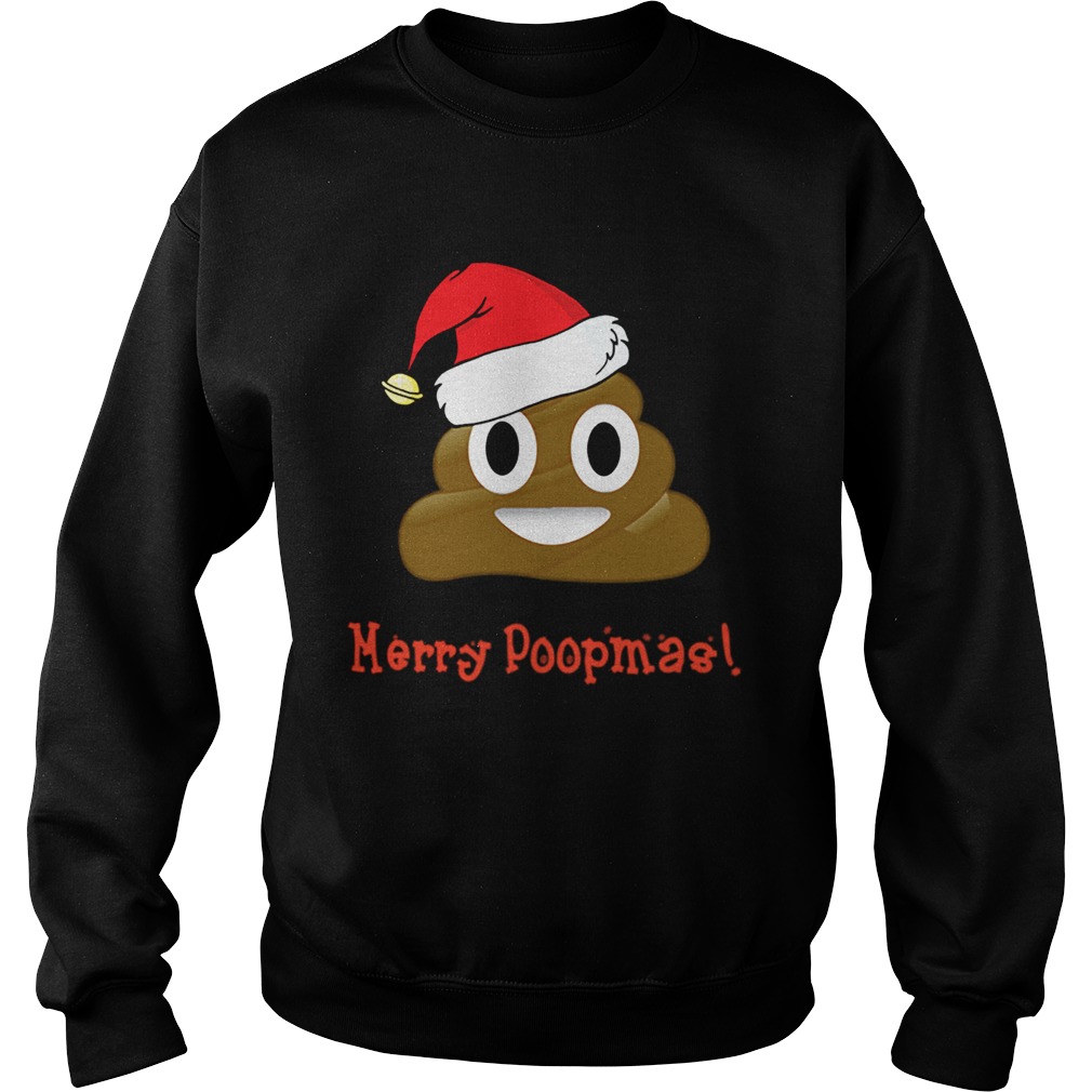 Baby Poop Emoji Wearing Santa Hat Merry Poopmas Christmas Baby Onesie Sweatshirt