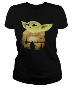 Baby Yoda Sunset  Classic Ladies