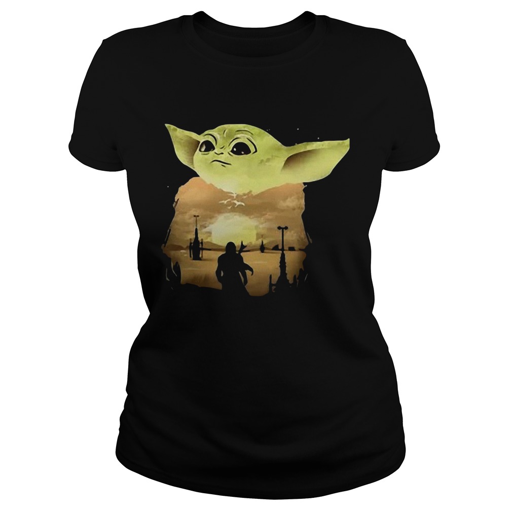 Baby Yoda Sunset Classic Ladies