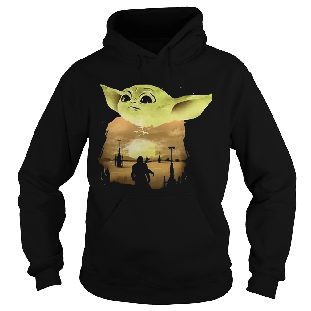 Baby Yoda Sunset Hoodie