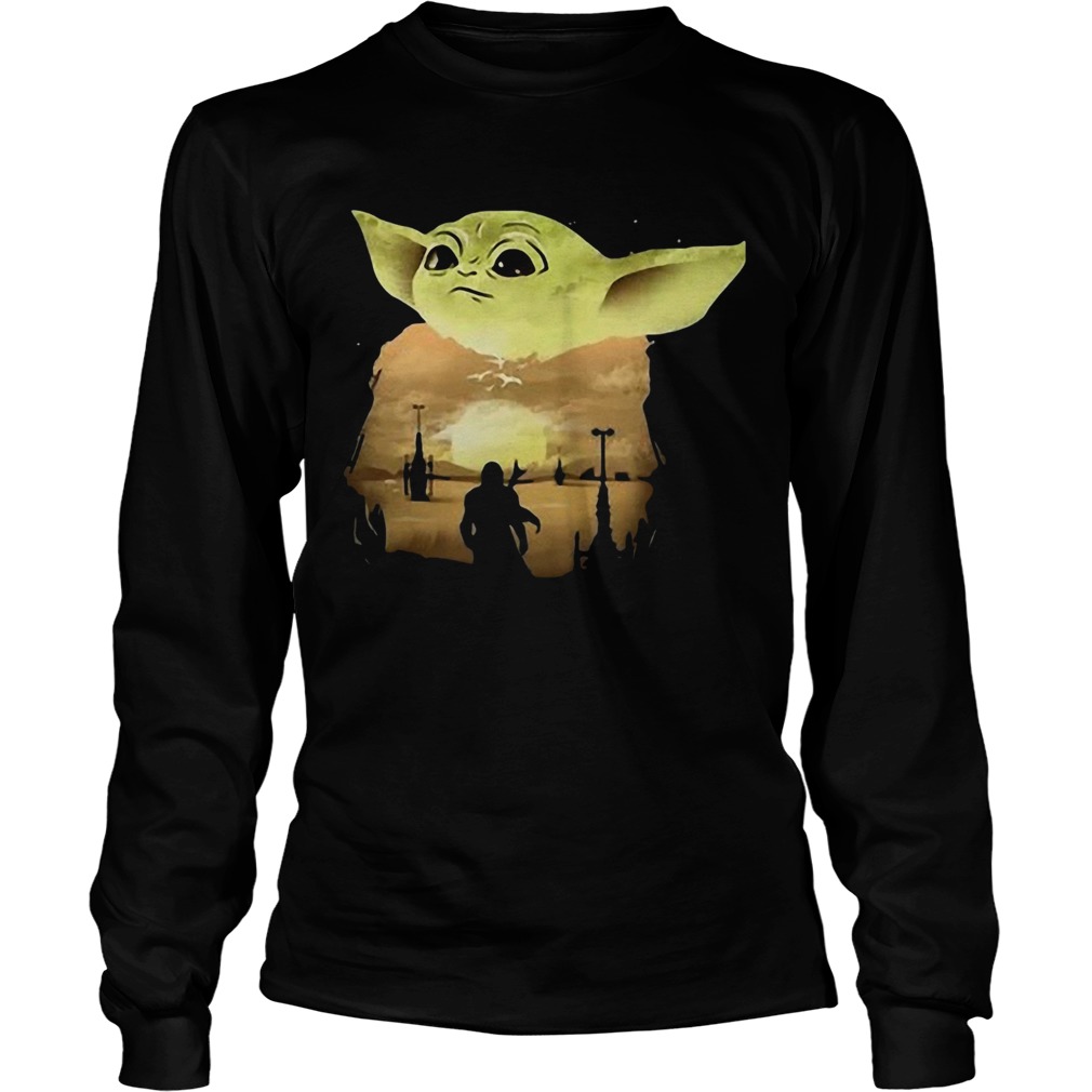 Baby Yoda Sunset LongSleeve