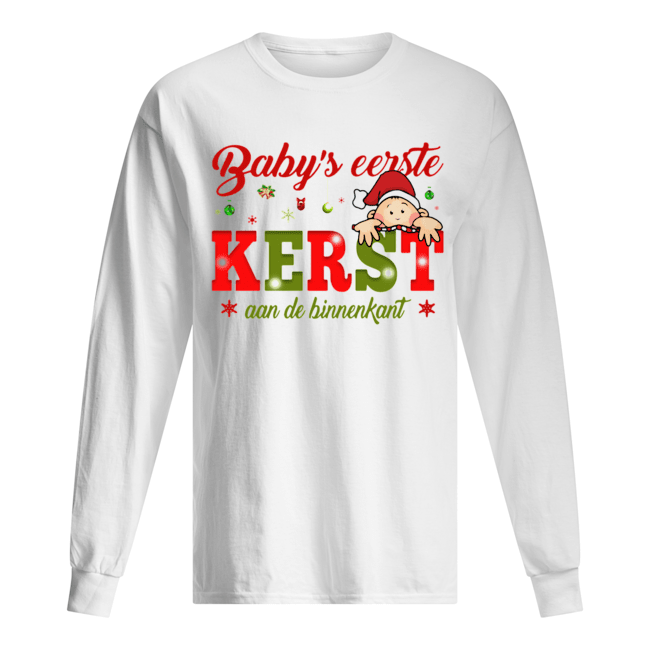 Baby’s Eerste Kerst Aan De Binnenkant Christmas Long Sleeved T-shirt 