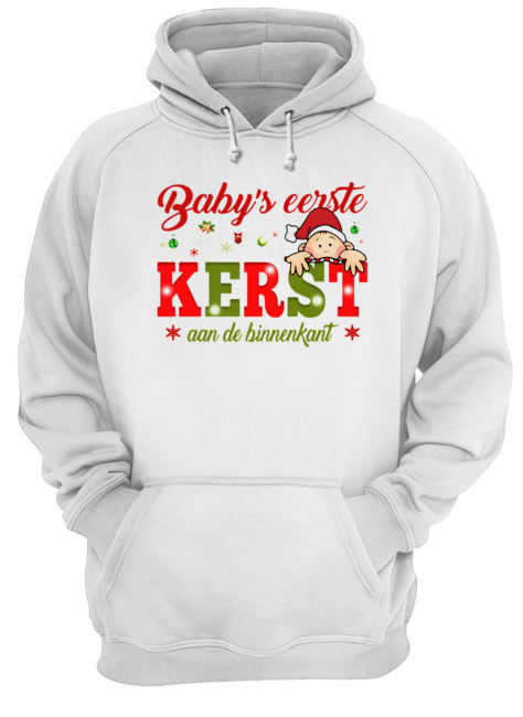 Baby’s Eerste Kerst Aan De Binnenkant Christmas Unisex Hoodie