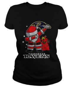 Baltimore Ravens Santa dabbing Christmas  Classic Ladies