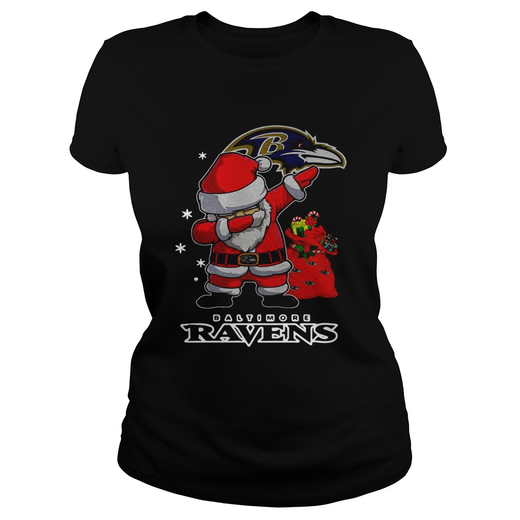 Baltimore Ravens Santa dabbing Christmas Classic Ladies