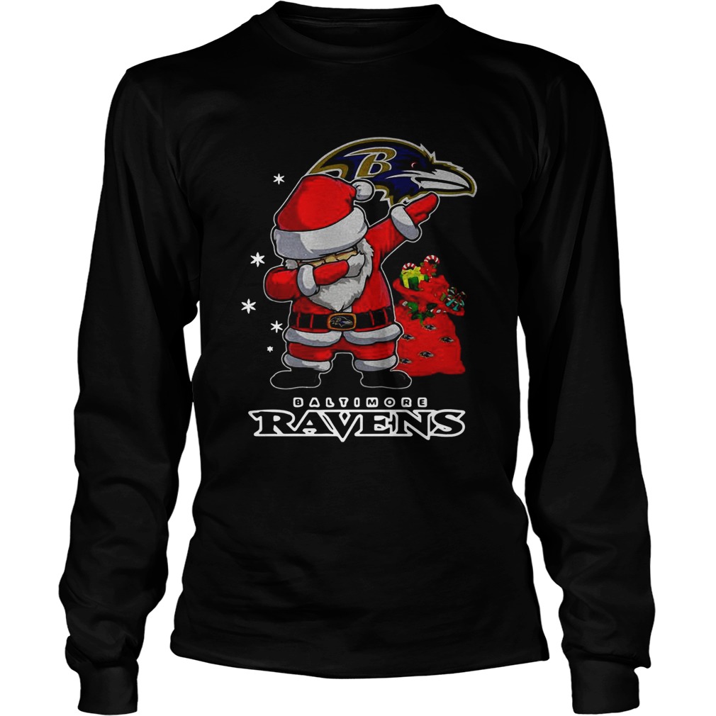 Baltimore Ravens Santa dabbing Christmas LongSleeve