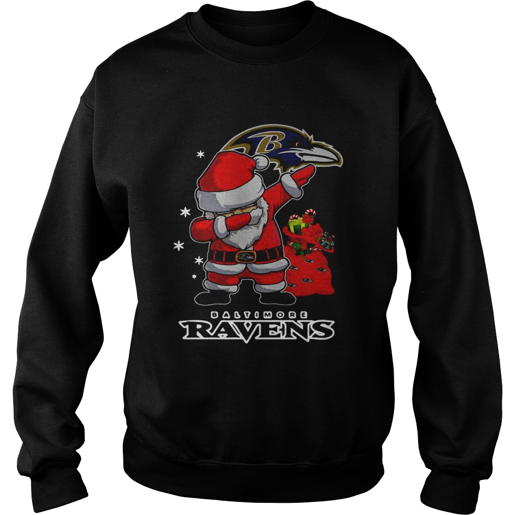 Baltimore Ravens Santa dabbing Christmas Sweatshirt