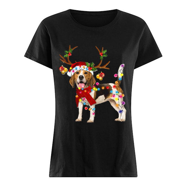 Beagle Gorgeous Reindeer Crewneck Christmas Classic Women's T-shirt