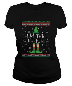 Beautiful Im The Ginger Elf Ugly Christmas PJ  Classic Ladies