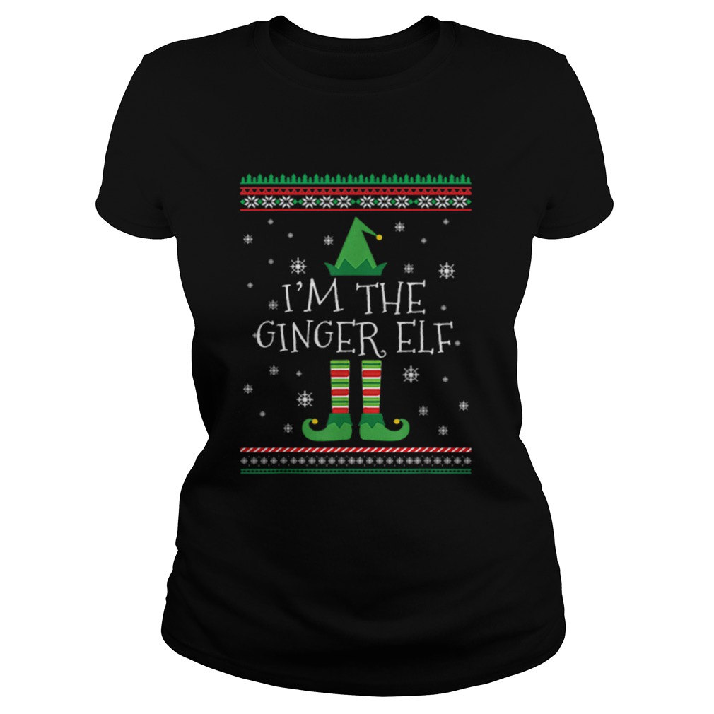 Beautiful Im The Ginger Elf Ugly Christmas PJ Classic Ladies