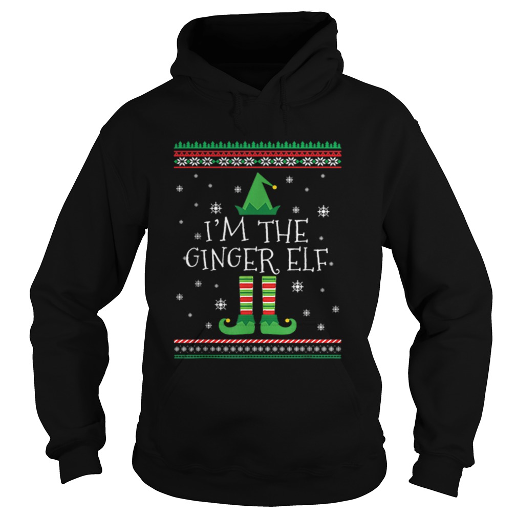 Beautiful Im The Ginger Elf Ugly Christmas PJ Hoodie