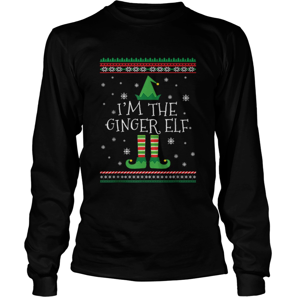 Beautiful Im The Ginger Elf Ugly Christmas PJ LongSleeve