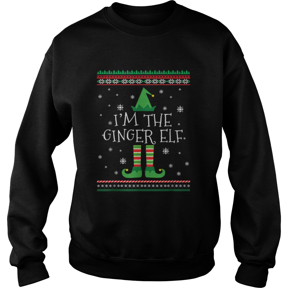 Beautiful Im The Ginger Elf Ugly Christmas PJ Sweatshirt