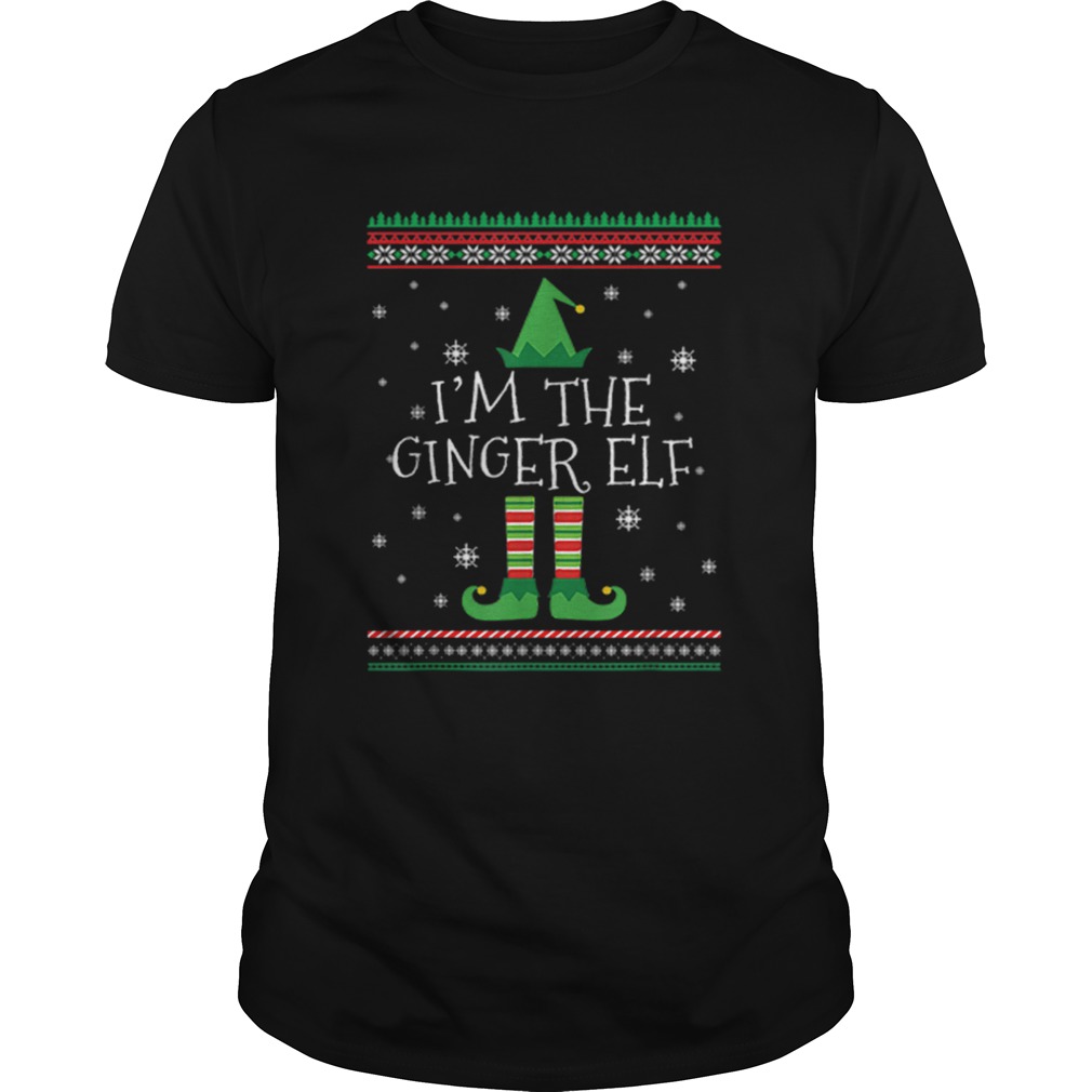 Beautiful Im The Ginger Elf Ugly Christmas PJ shirt