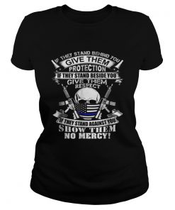 Beautiful Law Enforcement Thin Blue Line Flag Police Christmas  Classic Ladies