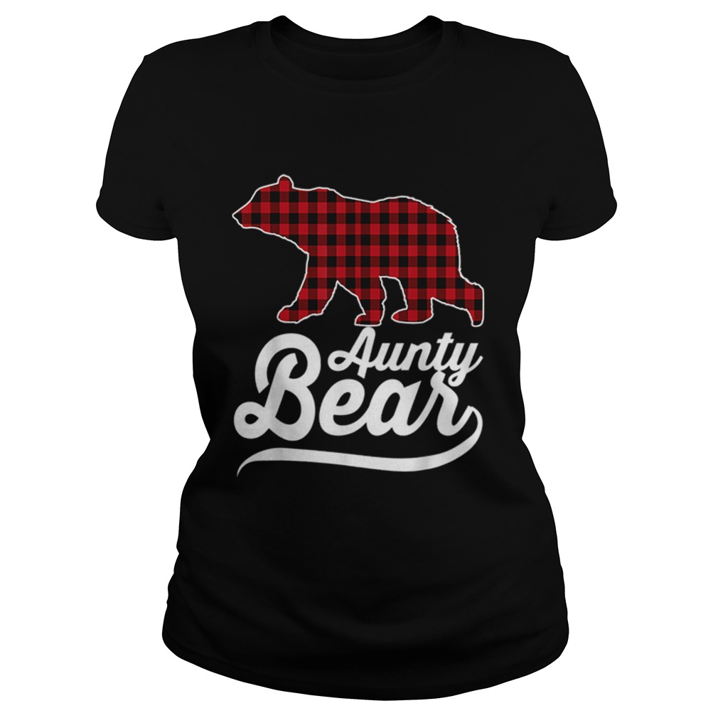 Beautiful Plaid Aunty Bear Christmas Pajama Family Ugly Classic Ladies