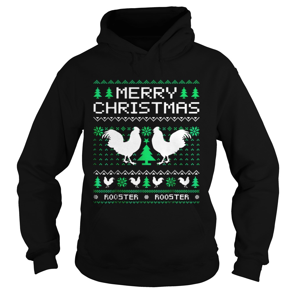 Beautiful Rooster Ugly Christmas Hoodie